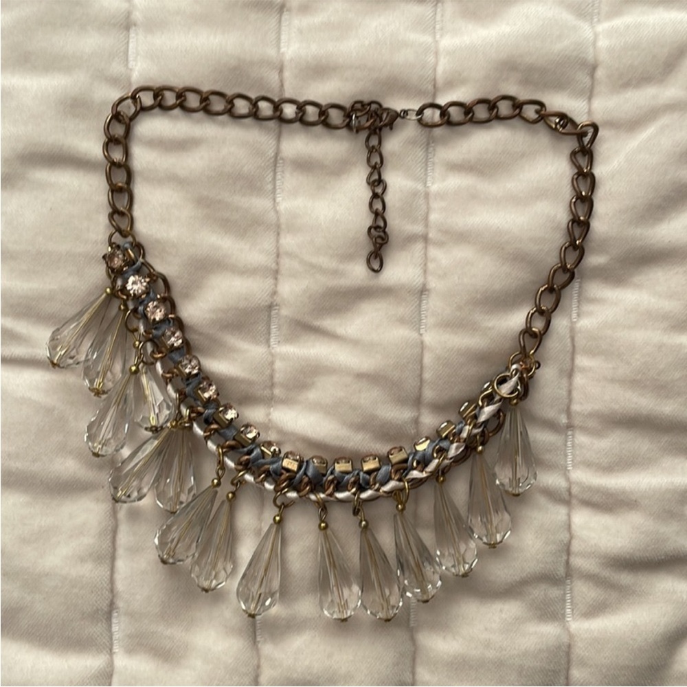 🎉FINAL PRICE 🎉 Gold and Silver Crystal Cascade Necklace